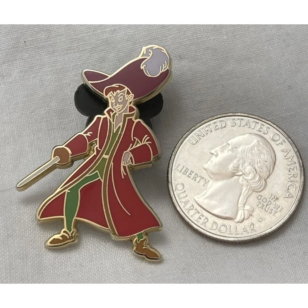 Disney‎ Pin Captain Hook LE 500 Peter Pan Villain Red Coat Sword Limited Edition